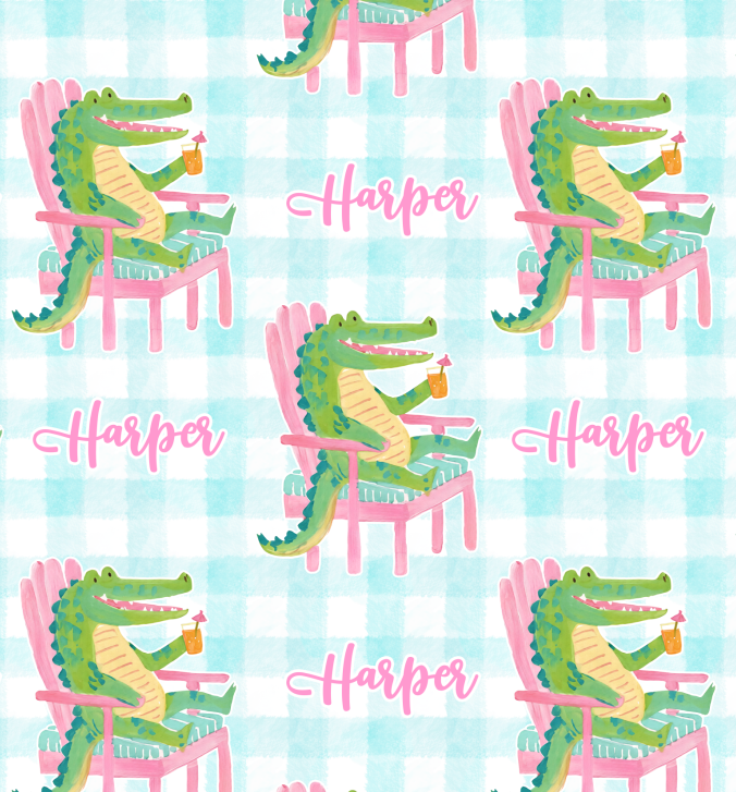 Custom Name Preppy Later Gator