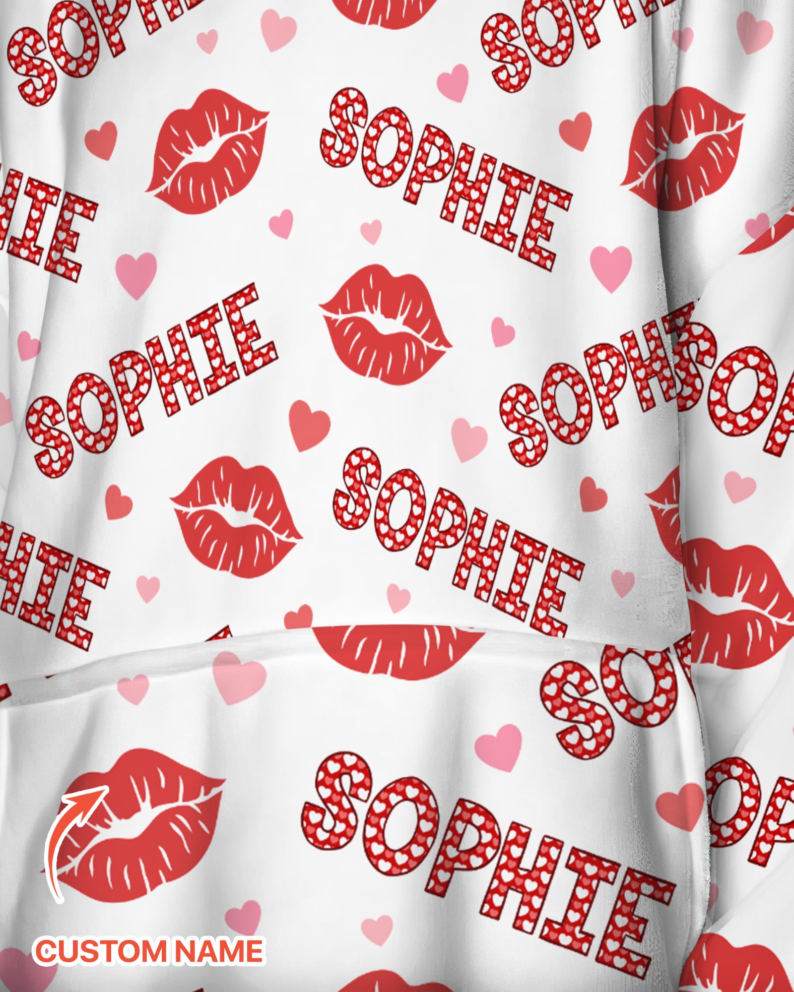 Custom Name Valentine Kiss