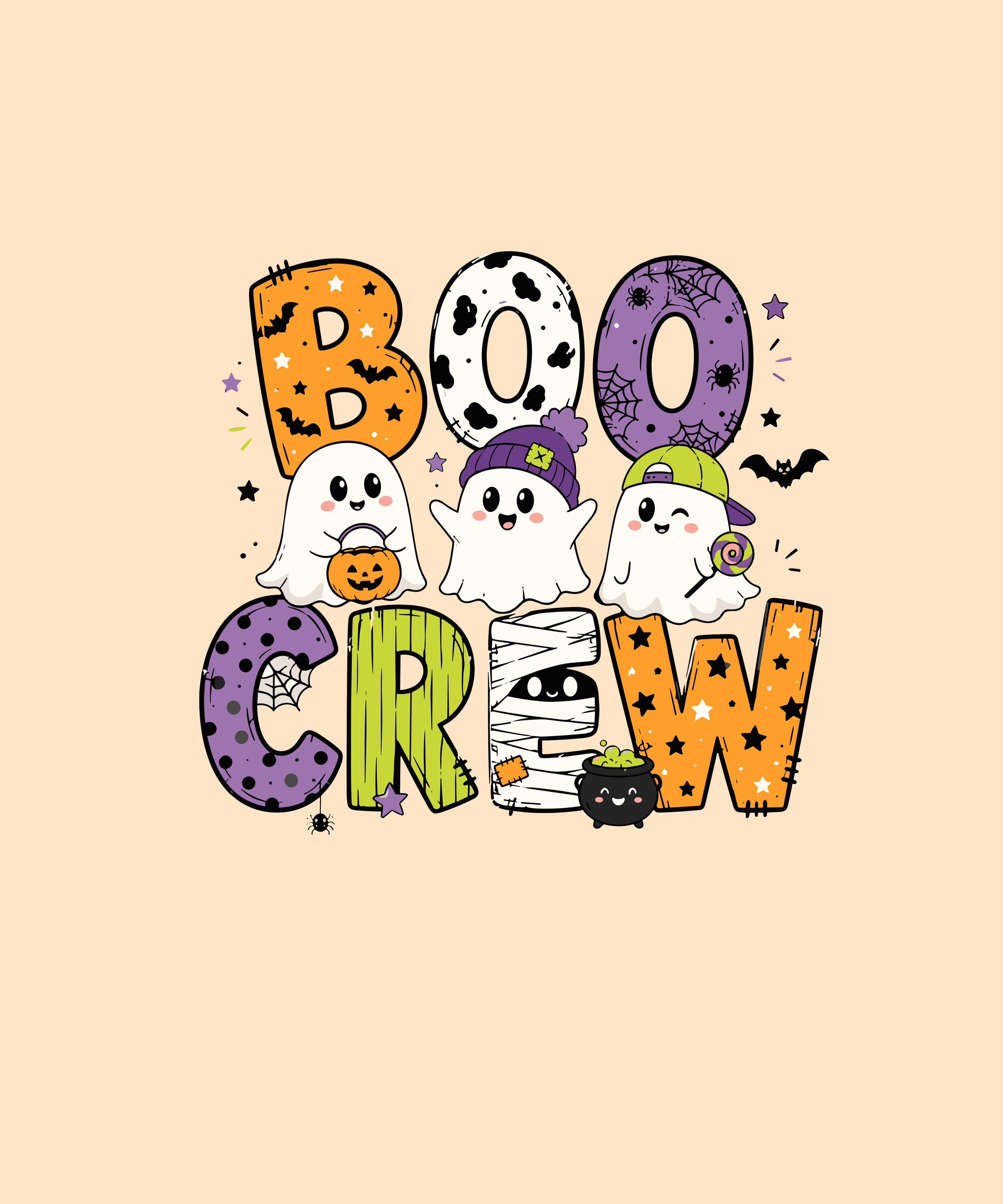 Personalized Boo Crew Halloween Ghost Group Spooky