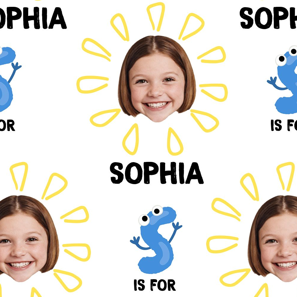 Custom Photo Summer Letter Kid