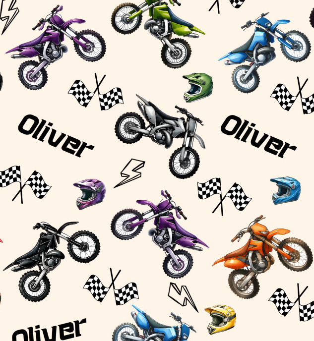 Custom Name Little Dirt Bike Rider