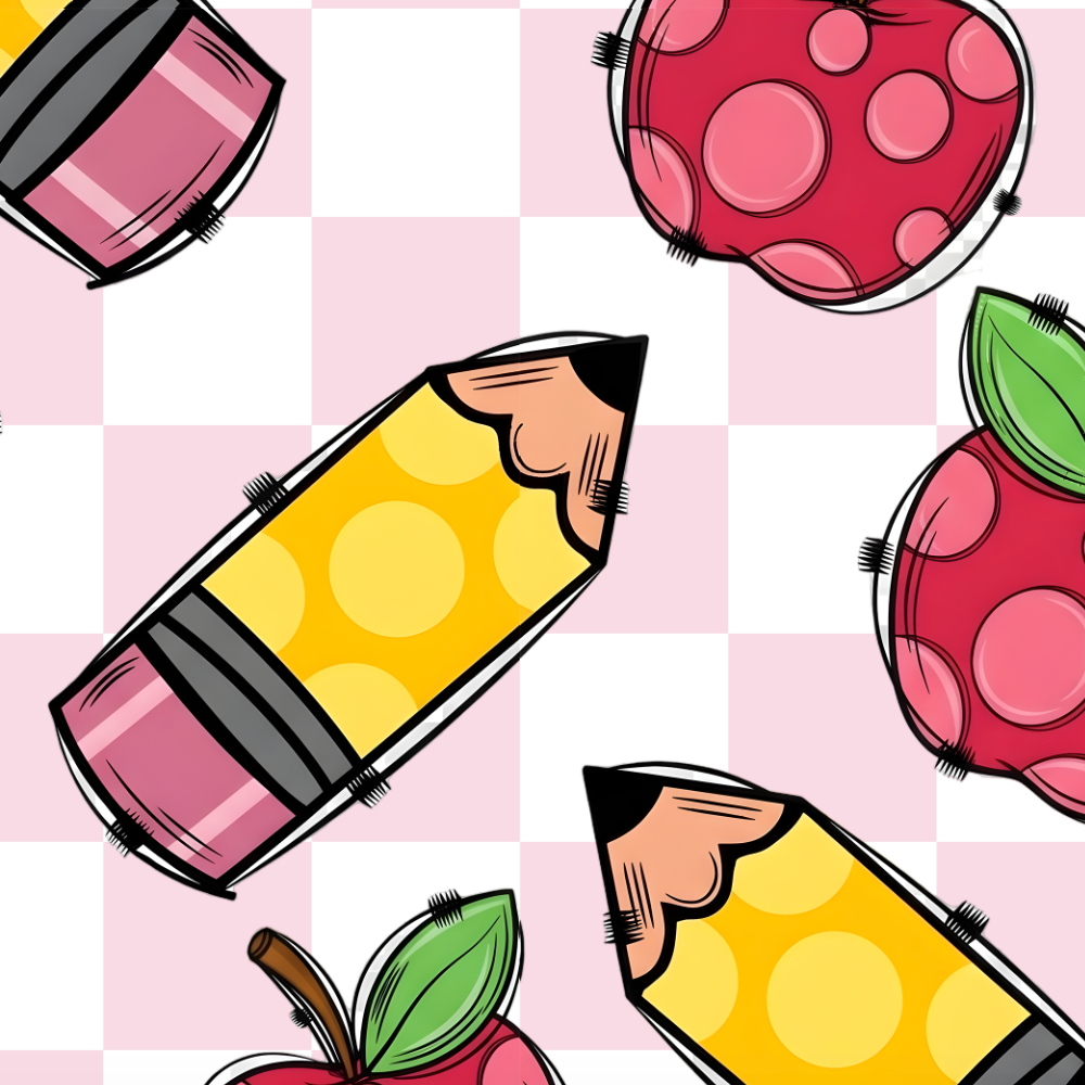 Checkered Apple Scribbles