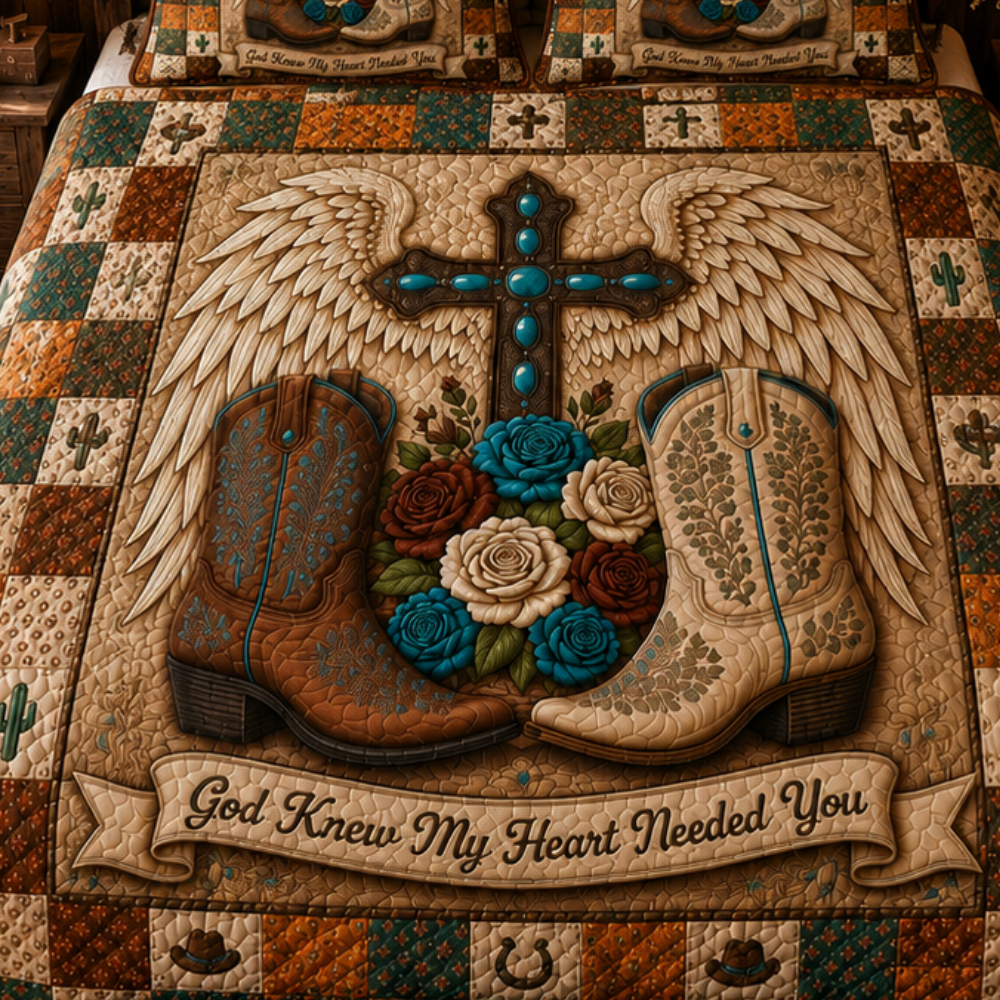 God Knew My Heart Needed You Quilt Bedding