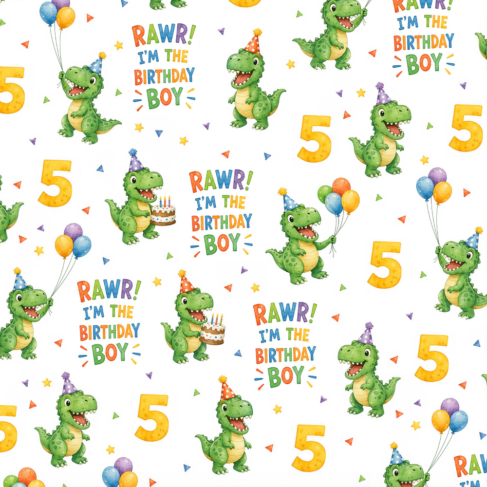 Personalized Dinosaur Birthday Boy