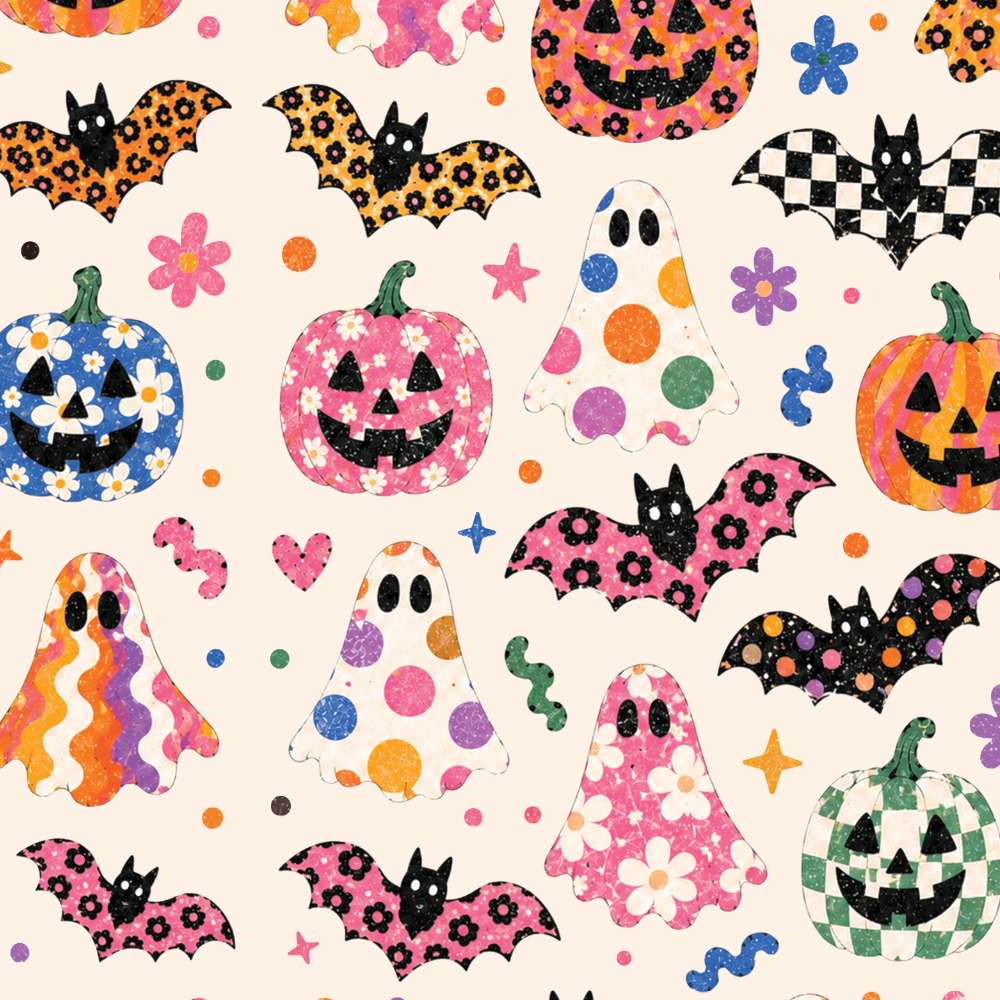 Funky Retro Ghosts