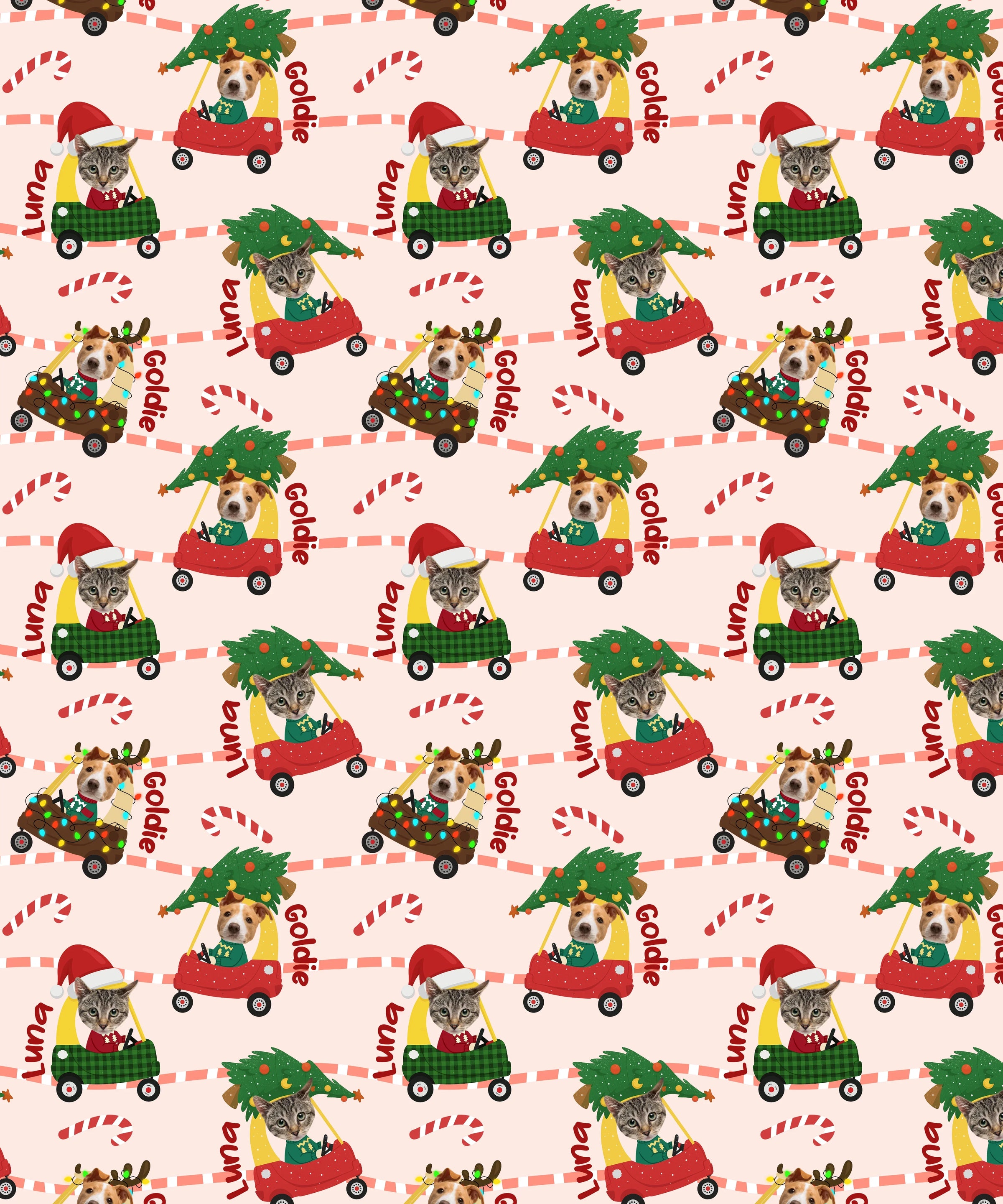 Custom Pet Photo Christmas Tikes Car