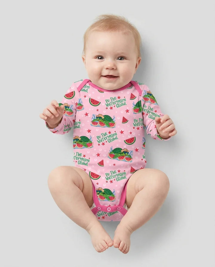 Watermelon Turtle Family Matching Bamboo Bodysuit