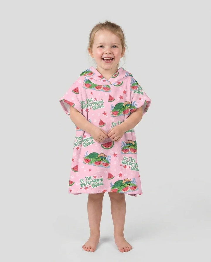 Watermelon Turtle Family Matching Bamboo Swim Poncho