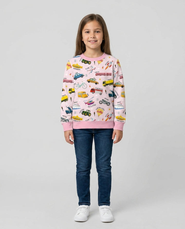 Vehicle Vocabulary Bamboo Crewneck Sweatshirt