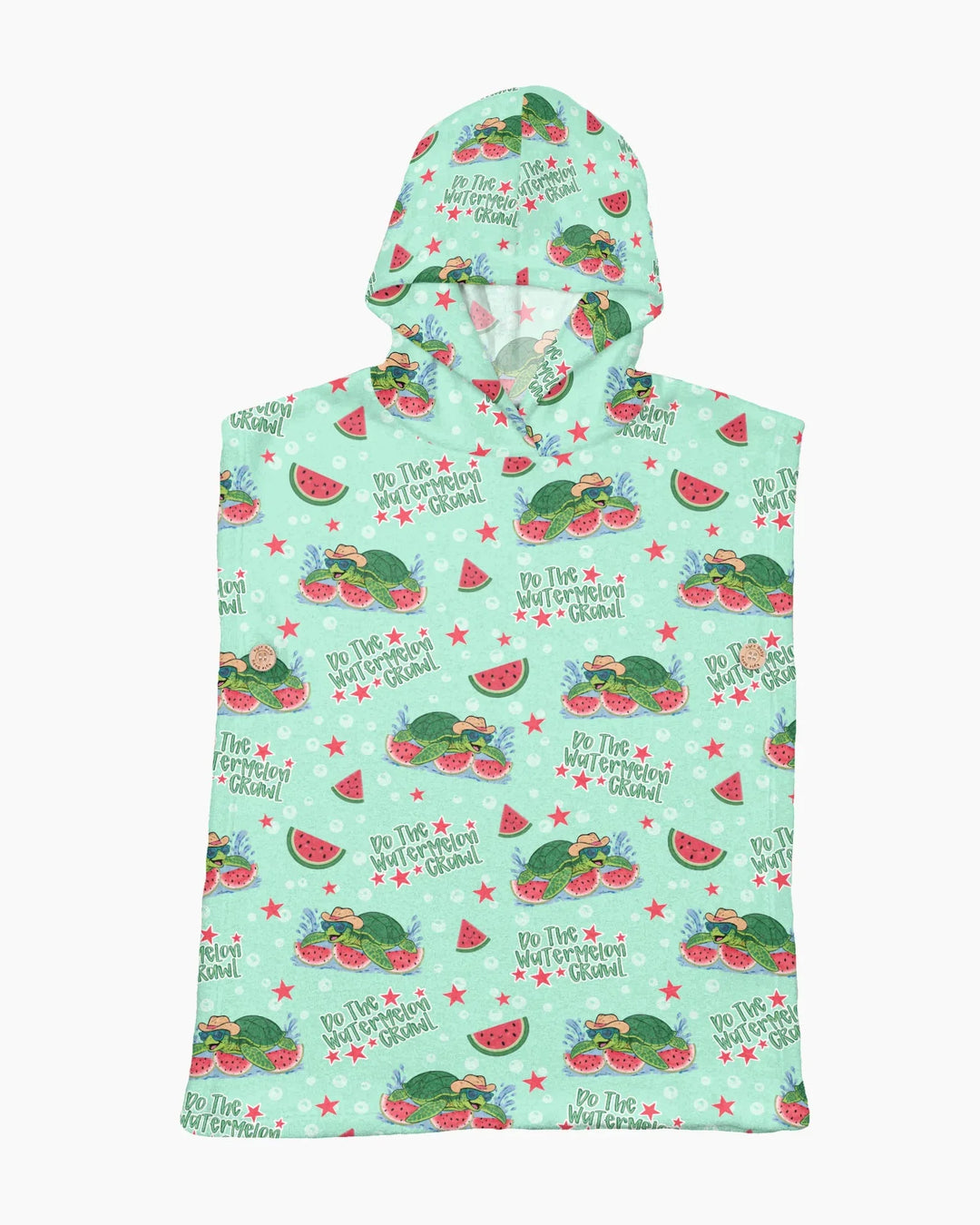 Watermelon Turtle Family Matching Bamboo Swim Poncho