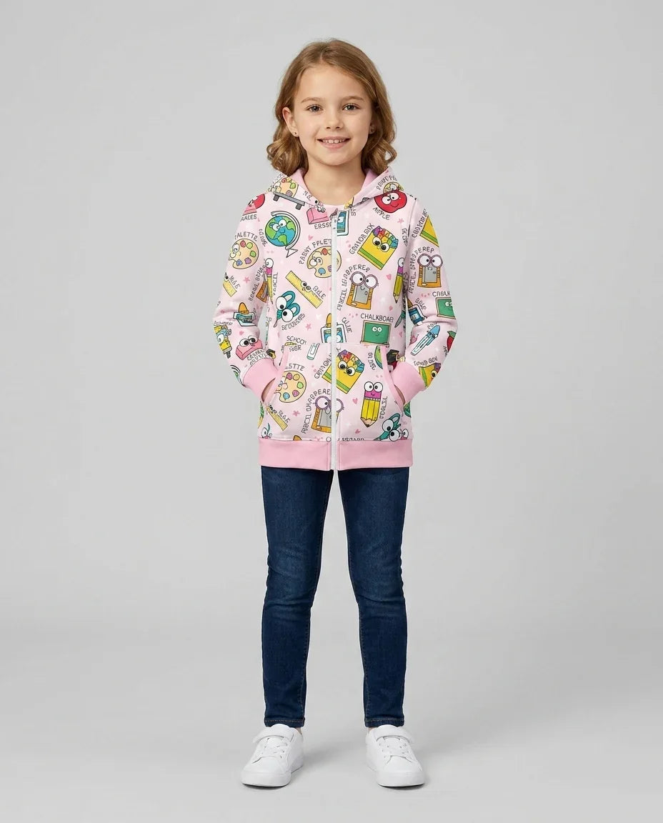 Happy School Pals Bamboo Zip Hoodie