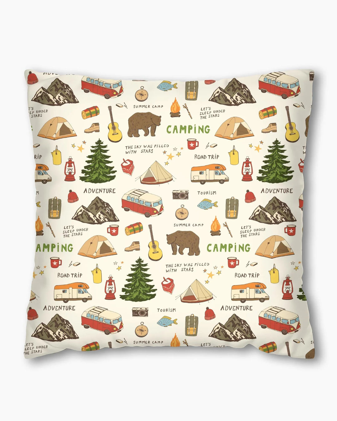 Outdoor Camping Adventure Family Matching Bamboo Pillow Case
