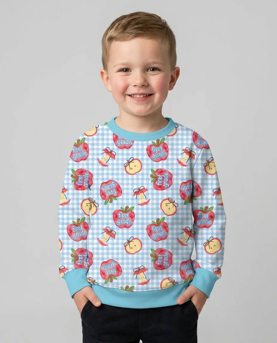 Custom School Grade Apple Days Bamboo Crewneck Sweatshirt