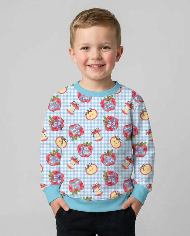 Custom School Grade Apple Days Bamboo Crewneck Sweatshirt