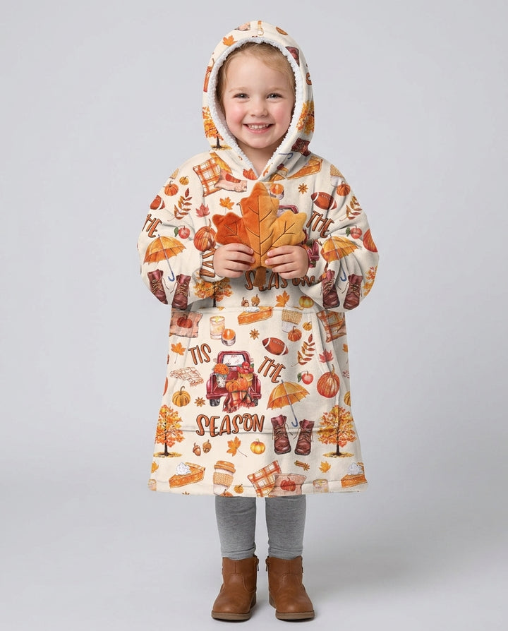 Fall Tis the Season Bamboo Blanket Hoodie