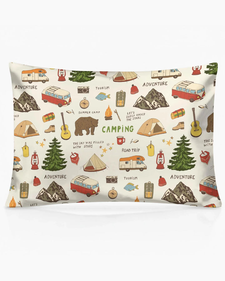 Outdoor Camping Adventure Family Matching Bamboo Pillow Case