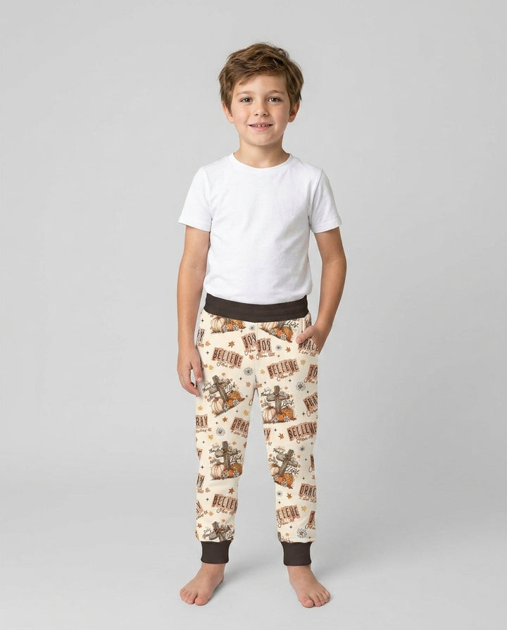 Floral Fall Give Thanks To The Lord Bamboo Jogger