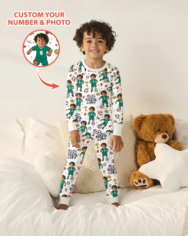 Soccer Tour 2026 Best Player Bamboo Two Piece Long Sleeve Pajama Set
