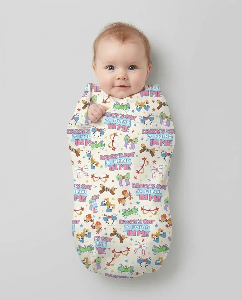 Daddy's Got A Friend In Me swaddle blanket