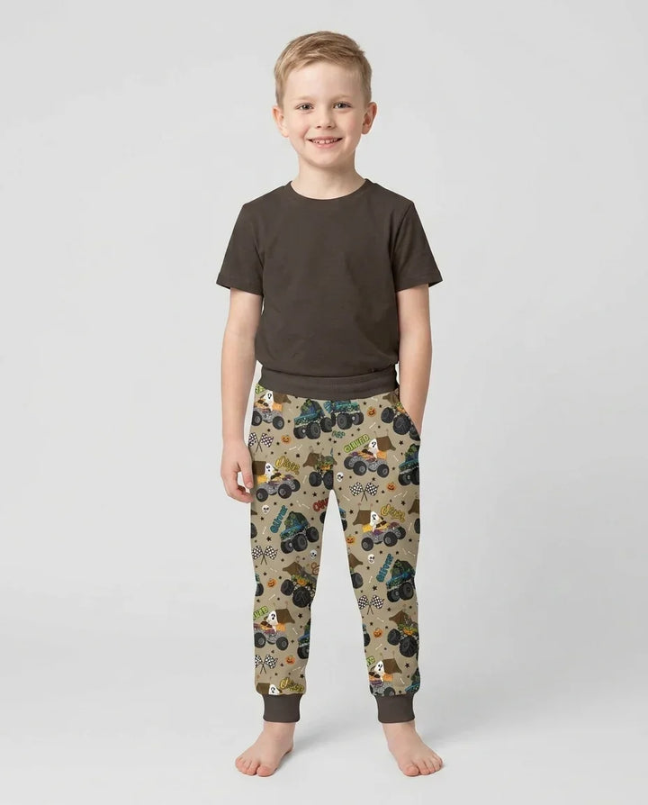Custom Name Halloween Creepy Crusher Family Matching Bamboo Jogger