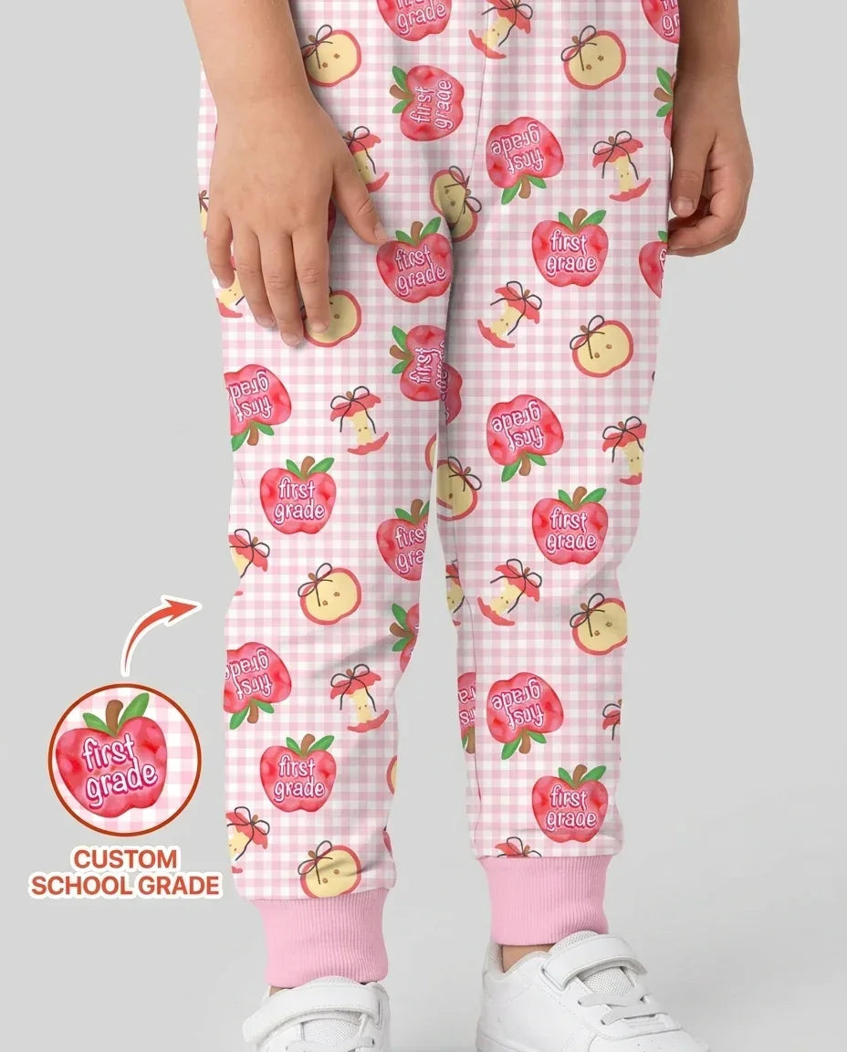 Custom School Grade Apple Days Bamboo Jogger