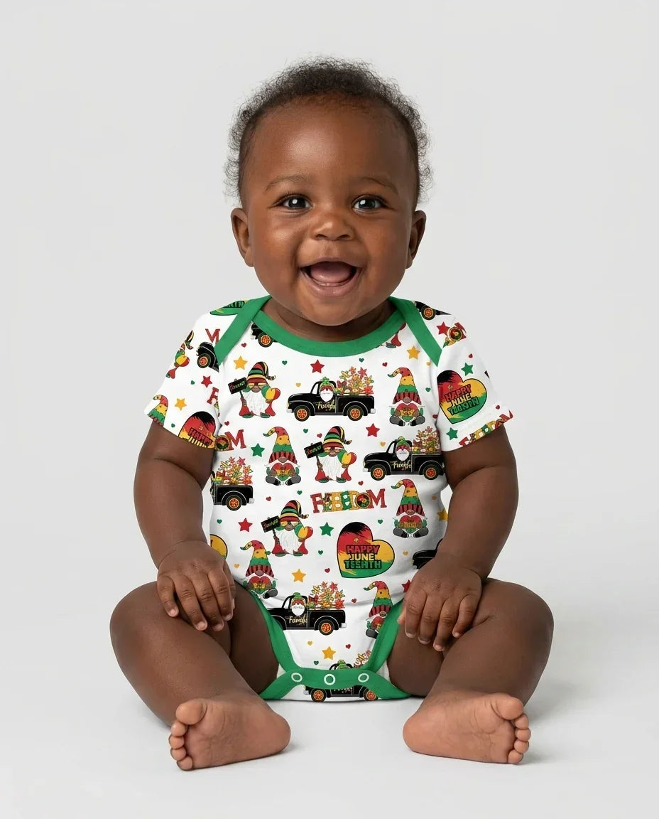 Gnome Happy Juneteenth Bamboo Bodysuit
