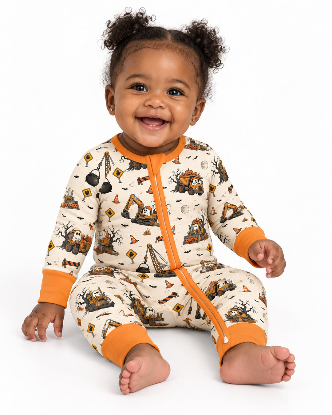 Halloween Construction Crew Ghost Bamboo Convertible Zippy