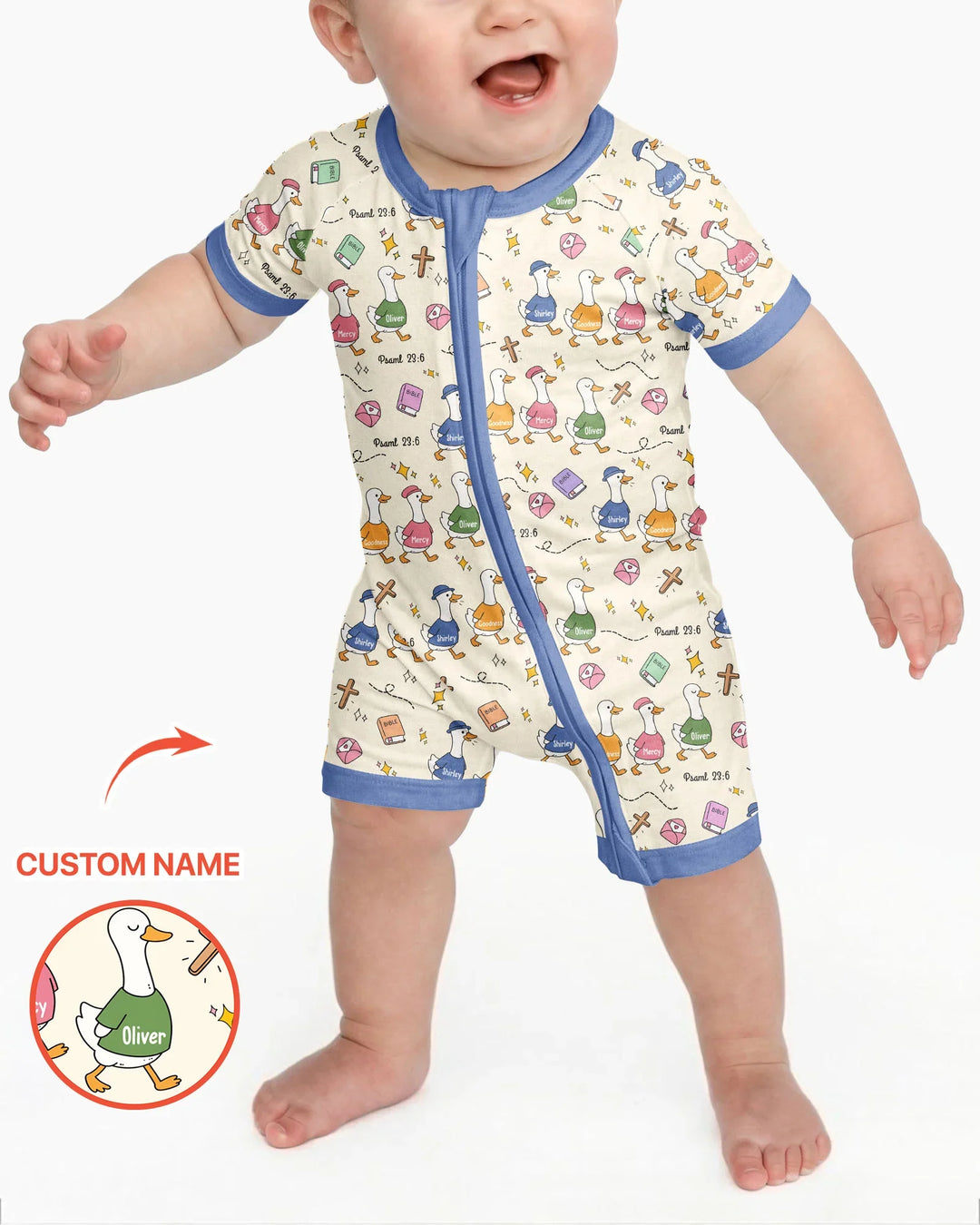 Psalm 23:6 Matching Family Bamboo Shorty Zippy
