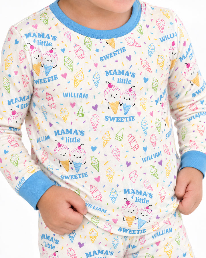 Mama's Little Sweetie Bamboo Two Piece Long Sleeve Pajama Set