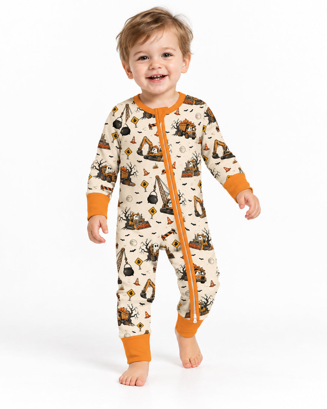 Halloween Construction Crew Ghost Bamboo Convertible Zippy