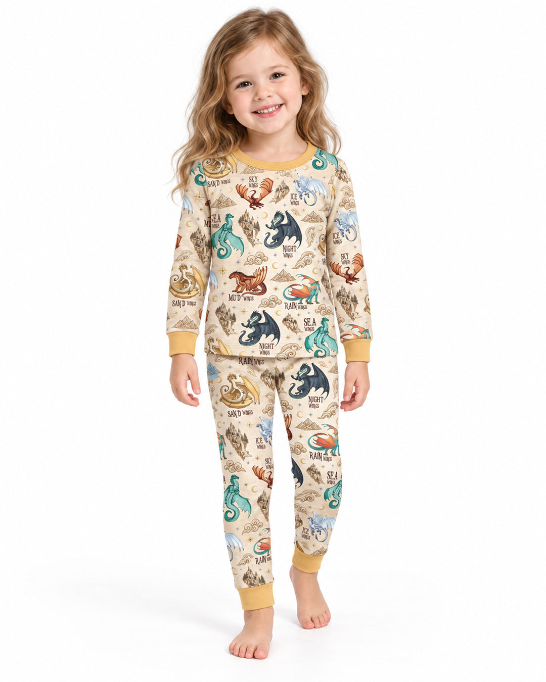 Elemental Dragons Bamboo Two Piece Long Sleeve Pajama Set