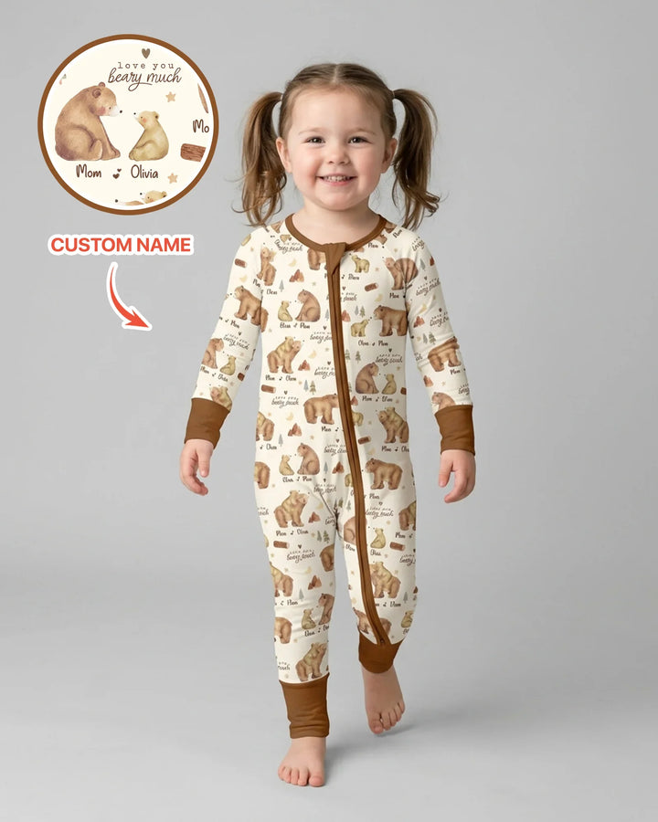 Love You Beary Much Mommy & Me Matching Bamboo Convertible Zippy