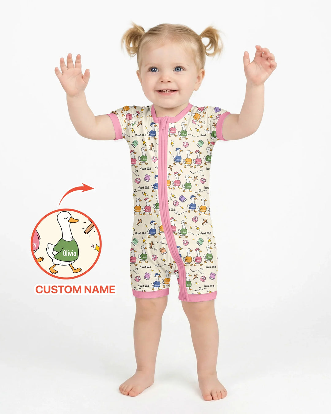 Psalm 23:6 Matching Family Bamboo Shorty Zippy
