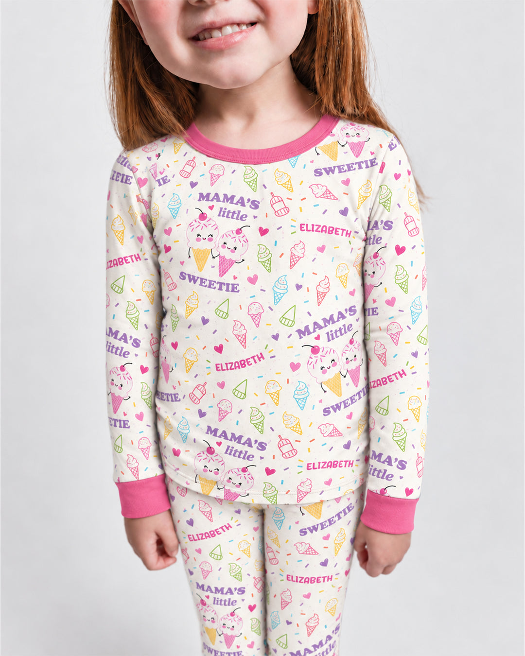 Mama's Little Sweetie Bamboo Two Piece Long Sleeve Pajama Set