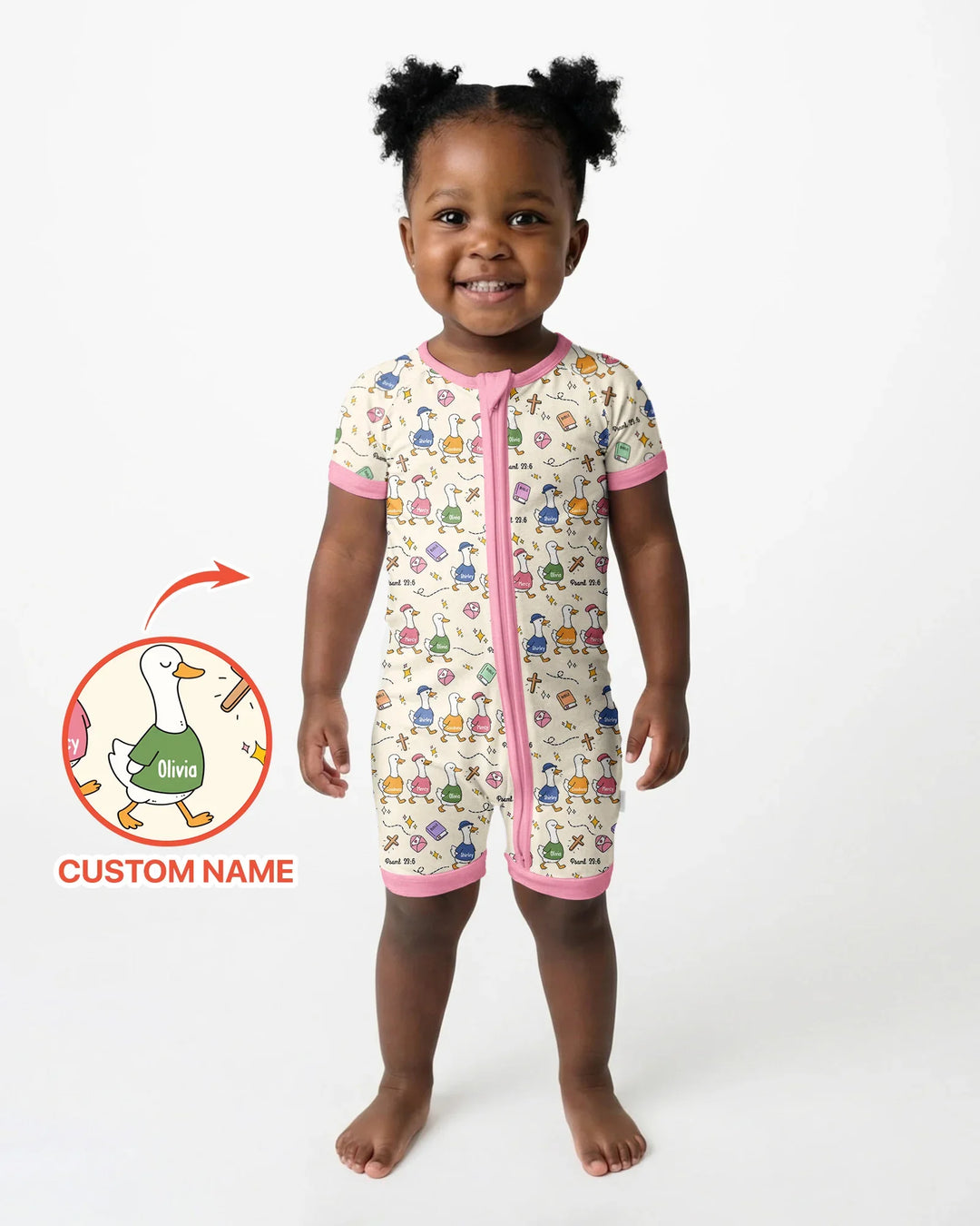 Psalm 23:6 Matching Family Bamboo Shorty Zippy