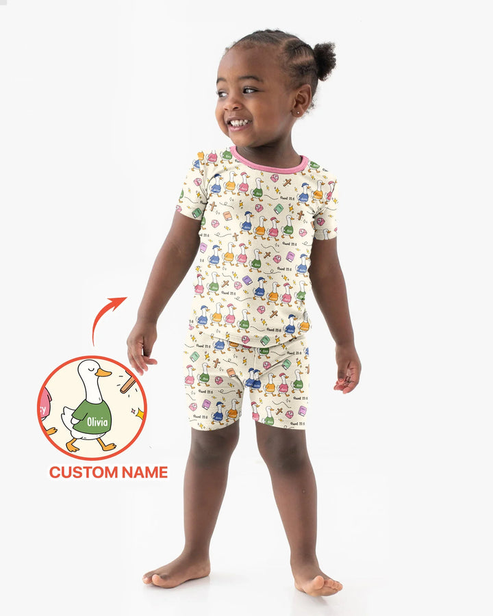 Psalm 23:6 Matching Family Bamboo Two Piece Short Sleeve Shorts Pajama Set