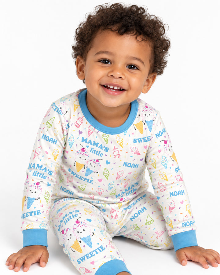 Mama's Little Sweetie Bamboo Two Piece Long Sleeve Pajama Set