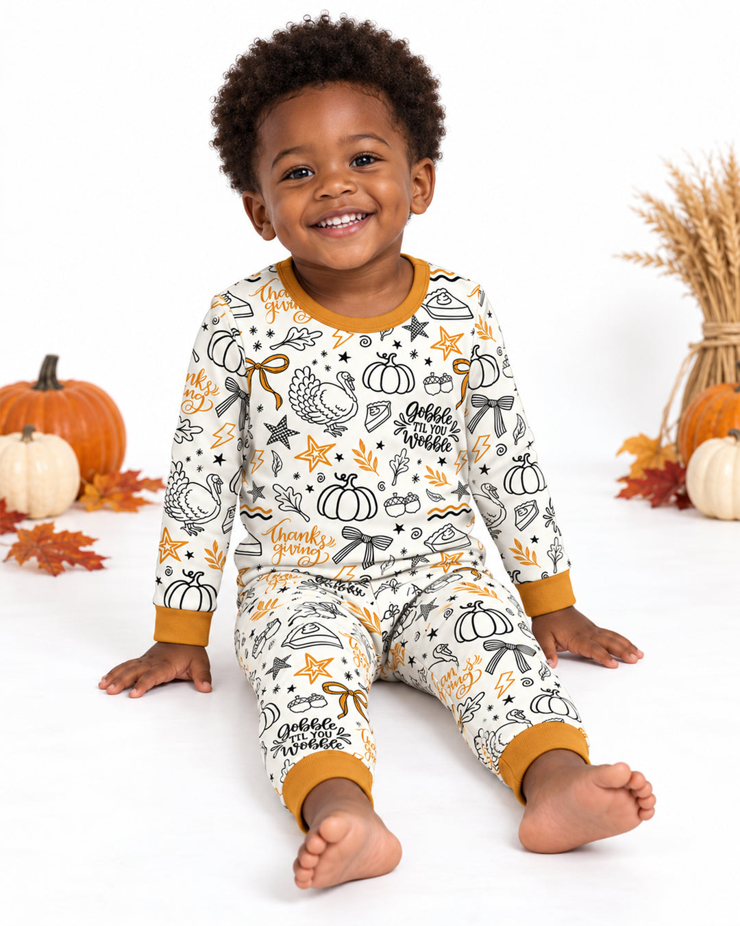 Cute Coquette Fal Bamboo Two Piece Long Sleeve Pajama Set
