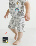 Noah Colorable Bamboo Two Piece Short Sleeve Shorts Pajama Set