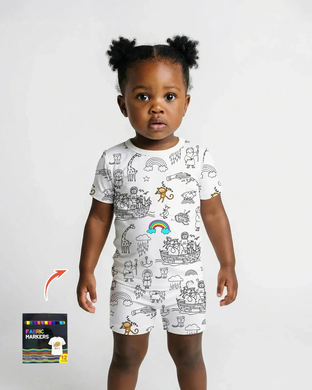Noah Colorable Bamboo Two Piece Short Sleeve Shorts Pajama Set