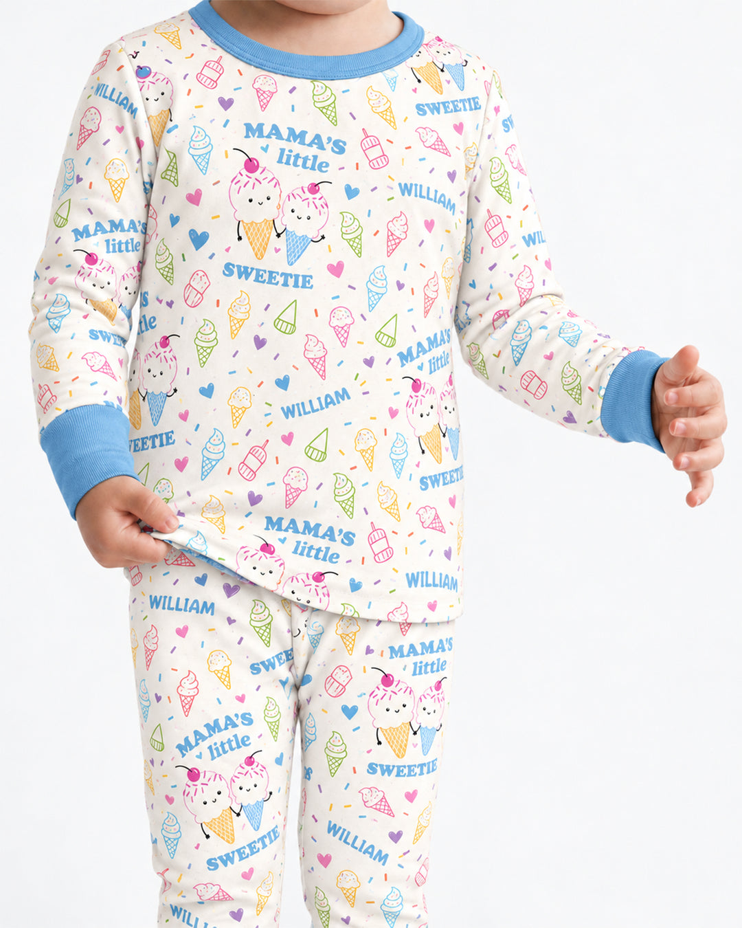 Mama's Little Sweetie Bamboo Two Piece Long Sleeve Pajama Set