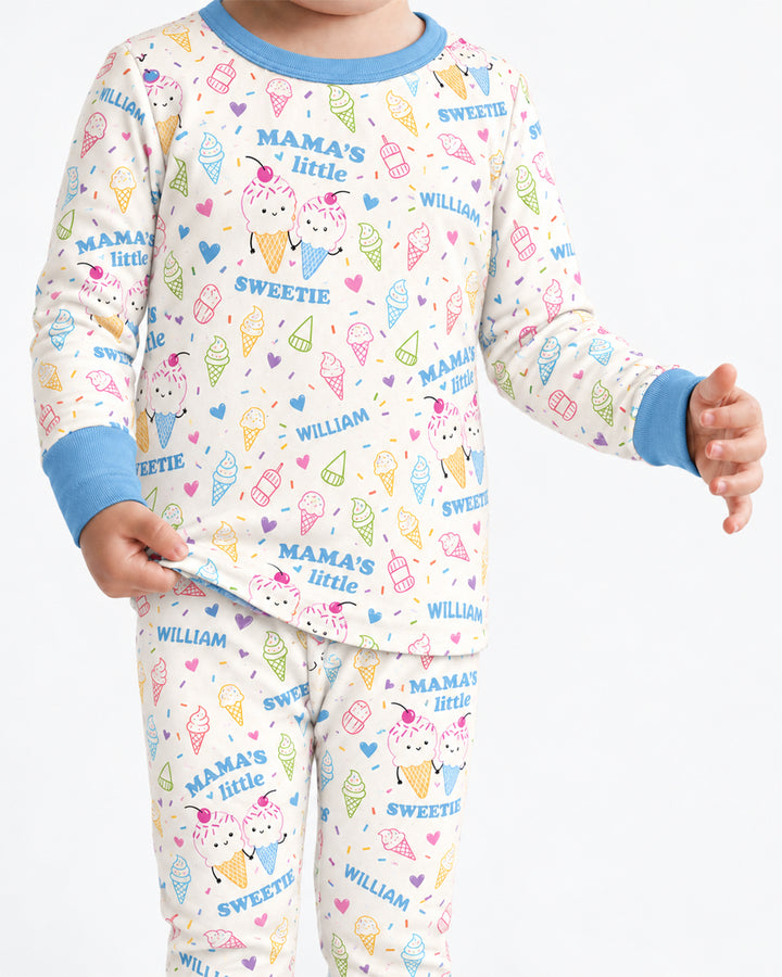Mama's Little Sweetie Bamboo Two Piece Long Sleeve Pajama Set