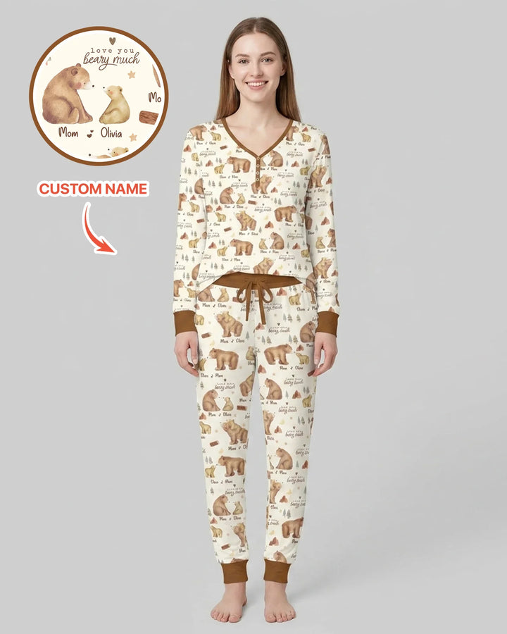 Love You Beary Much Mommy & Me Matching Bamboo Women Pajama Set