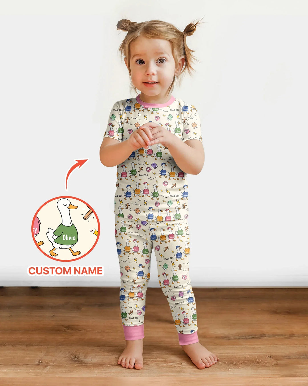 Psalm 23:6 Matching Family Bamboo Two Piece Short Sleeve Pajama Set