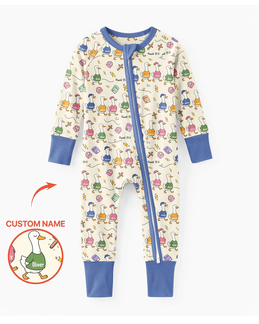 Psalm 23:6 Matching Family Bamboo Convertible Zippy