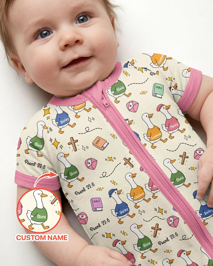 Psalm 23:6 Matching Family Bamboo Shorty Zippy
