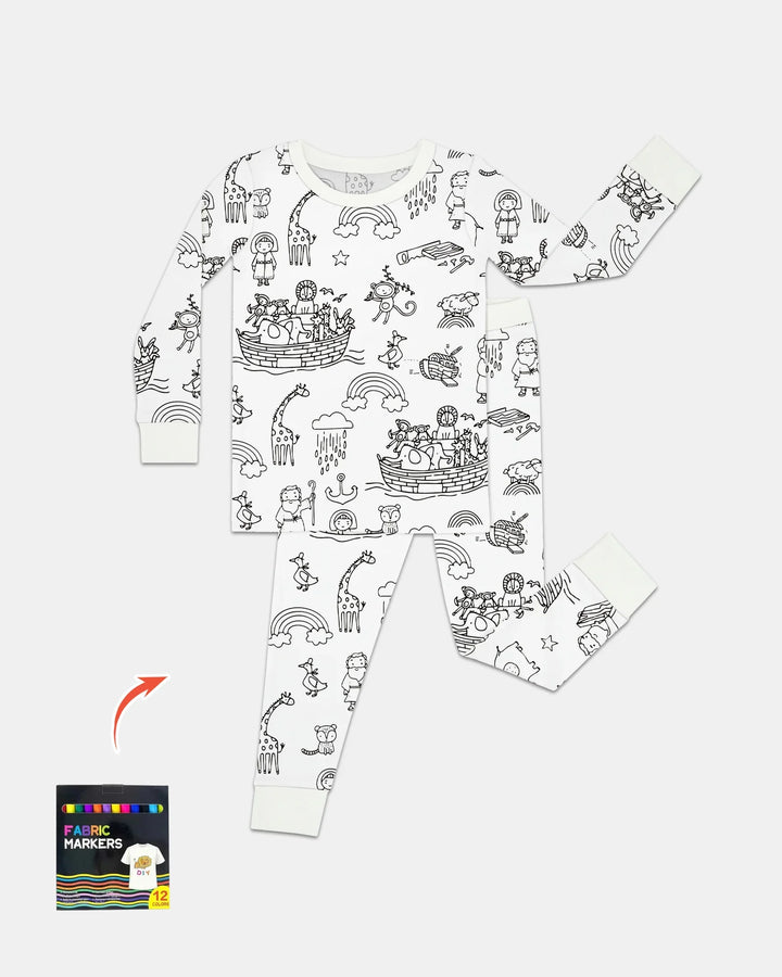 Noah Colorable Bamboo Two Piece Long Sleeve Pajama Set