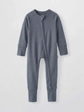 Slate Gray Bamboo Convertible Zippered Romper