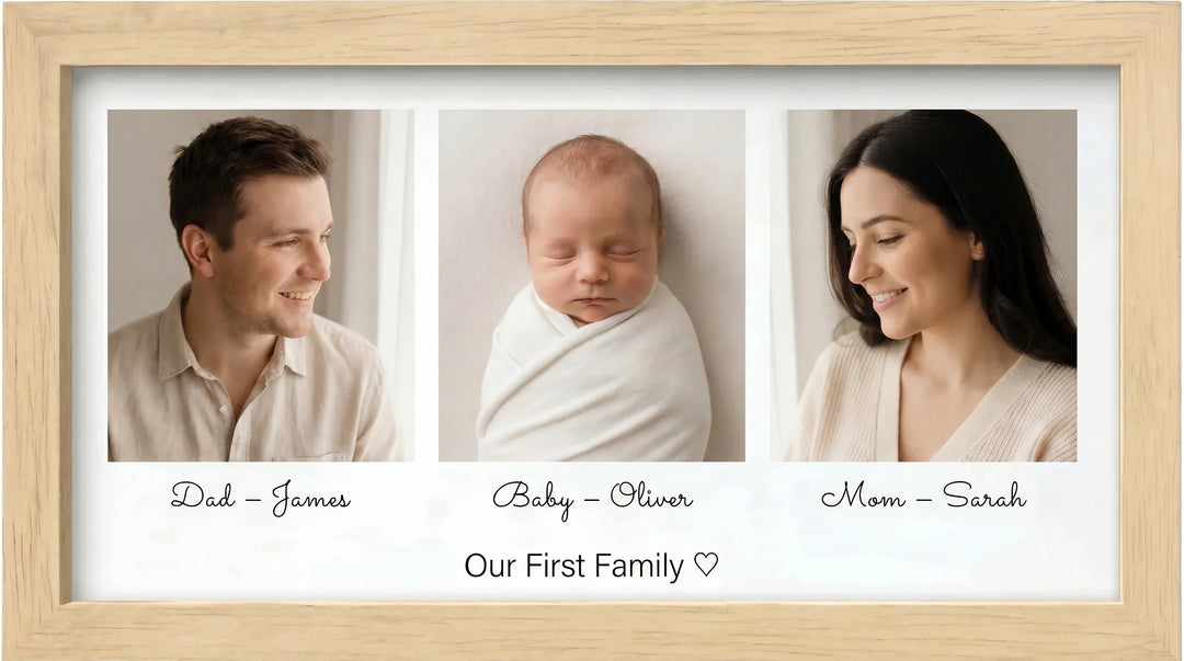 Parents and Baby Memory Picture Frame