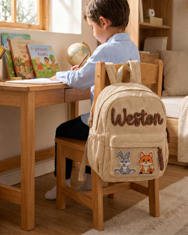 Animal Corduroy Backpack